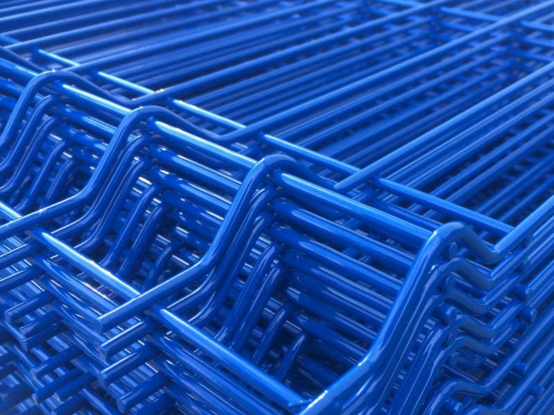 Синий 3D забор