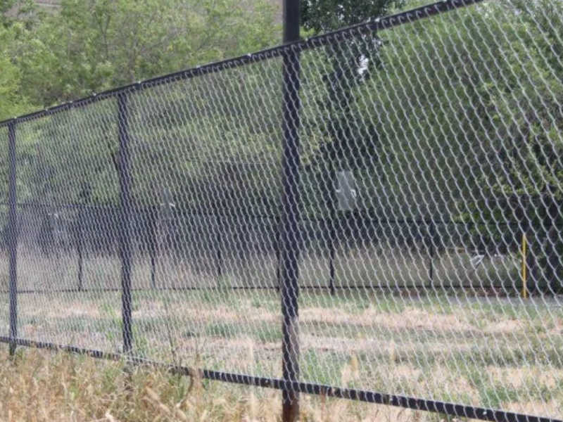 Забор из секций сетки-рабицы